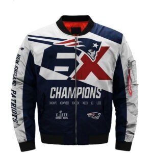 New England Patriots bomber jacket "6X super bowl Champions"coat gift for men