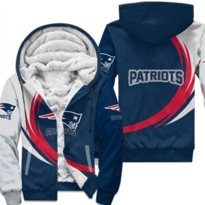 New England Patriots Fleece Jacket 3D curve great fleece hoodie