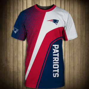 New England Patriots T-shirt 3D Short Sleeve O Neck gift for fan NFL