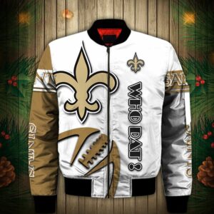 New Orleans Saints Bomber jacket Graphic balls gift for fans