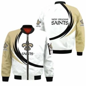 New Orleans Saints Bomber Jacket graphic curve