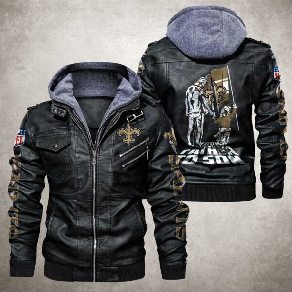 New Orleans Saints Leather Jacket “From father to son”