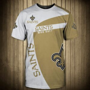 New Orleans Saints T-shirt 3D stains" Who dat "Short Sleeve