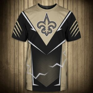 New Orleans Saints T-shirts lightning graphic gift for men