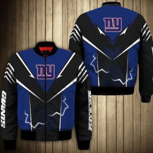 New York Giants bomber Jacket lightning graphic gift for men