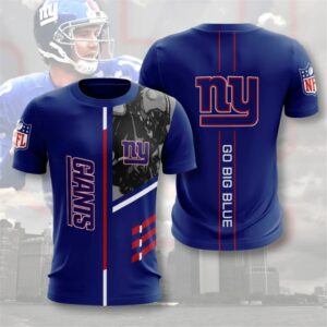 New York Giants T-shirt 3D Performance Short Sleeve
