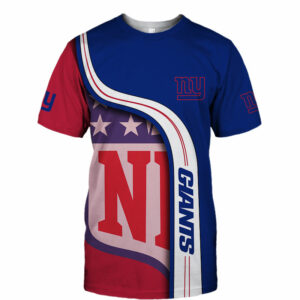 New York Giants T-shirt 3D summer Short Sleeve gift for fan