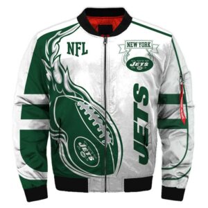 New York Jets bomber jacket winter coat gift for men