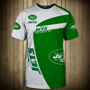 New York Jets T-shirt 3D "Play like a Jet "Short Sleeve