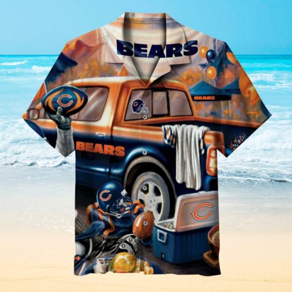 NFL Chicago Bear Retro Poster Hawaiian Shirts