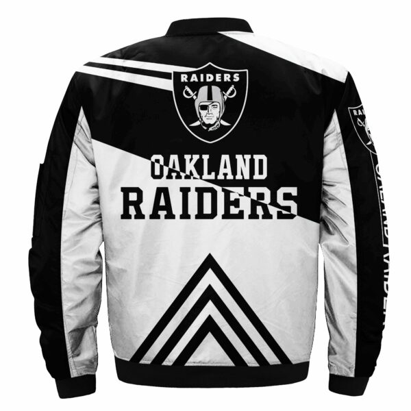 nfl oakland oakland raiders 3d printed full zip sport jacket 1