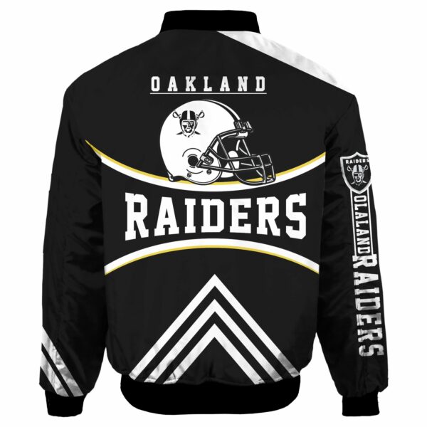 nfl oakland oakland raiders 3d printed full zip sport jacket