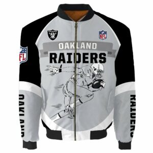 NFL Oakland Raiders 3D Printed Full-Zip Sport Jacket Model 5
