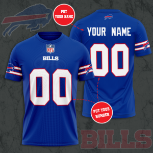 Buffalo Bills Personalized BB 3D T-Shirt