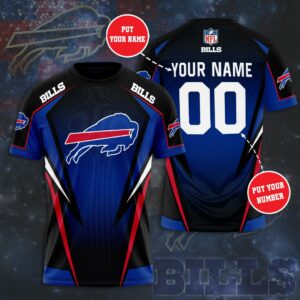 Buffalo Bills Personalized BB 3D T-Shirt Logo