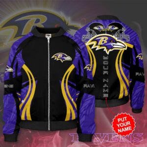 Baltimore Ravens Personalized BR Bomber Jacket
