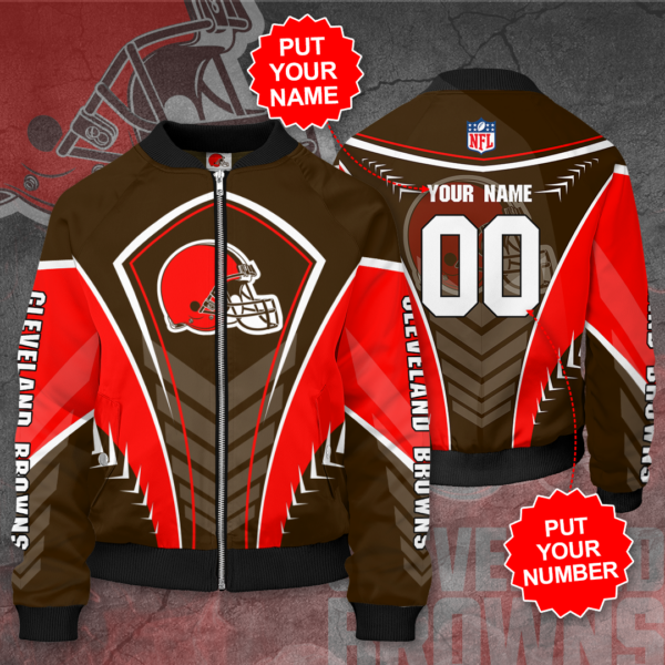 Cleveland Browns Personalized CB Bomber Jacket