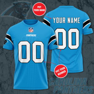 NFL Carolina Panthers Personalized CP 3D T-Shirt