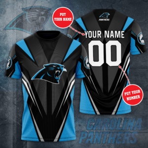 Carolina Panthers Personalized CP 3D T-Shirt