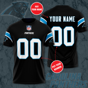 NFL Carolina Panthers Personalized CP 3D T-Shirt