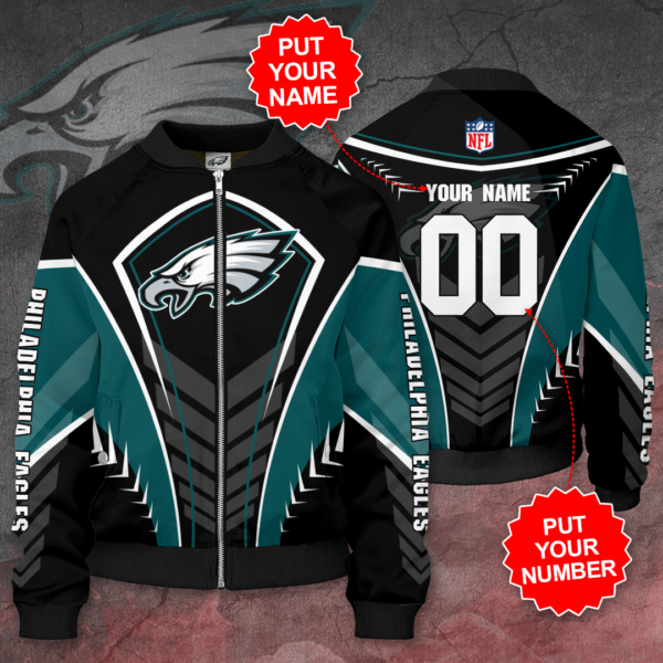 Philadelphia Eagles Personalized PE Bomber Jacket