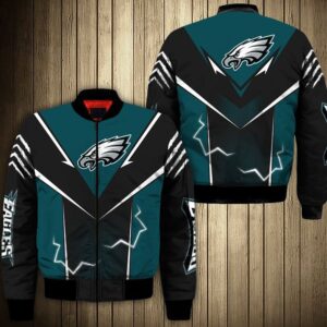 Philadelphia Eagles bomber Jacket lightning graphic gift for men