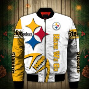 Pittsburgh Steelers Bomber Jacket Graphic balls gift for fans