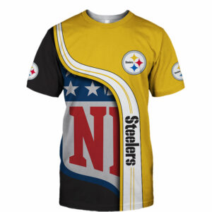 Pittsburgh Steelers T-shirt 3D summer Short Sleeve gift for fan