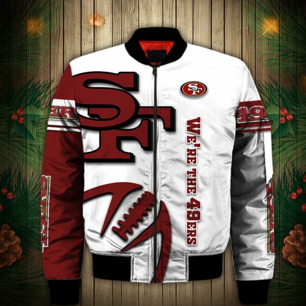 San Francisco 49ers Bomber jacket Graphic balls gift for fans