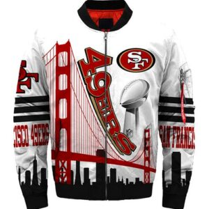 San Francisco 49ers bomber jacket Style #3 winter coat gift for men