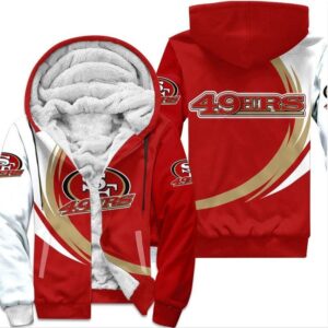 San Francisco 49ers Fleece Jacket 3D curve great fleece hoodie
