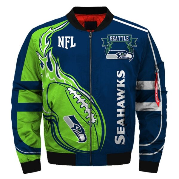 Seattle Seahawks bomber jacket Fashion winter coat gift for men