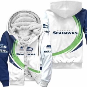 Seattle Seahawks Fleece Jacket 3D curve great fleece hoodie