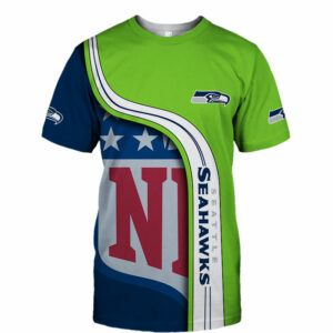 Seattle Seahawks T-shirt 3D summer Short Sleeve gift for fan