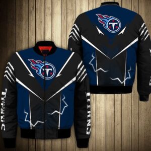 Tennessee Titans bomber Jacket lightning graphic gift for men