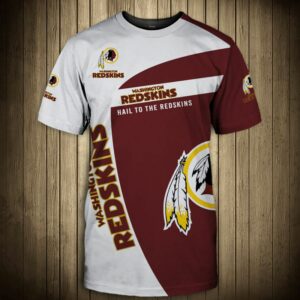Washington Redskins T-shirt 3D "Hail to the Redskins"Short Sleeve