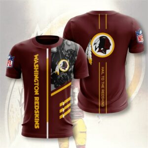 Washington Redskins T-shirt 3D Performance Short Sleeve