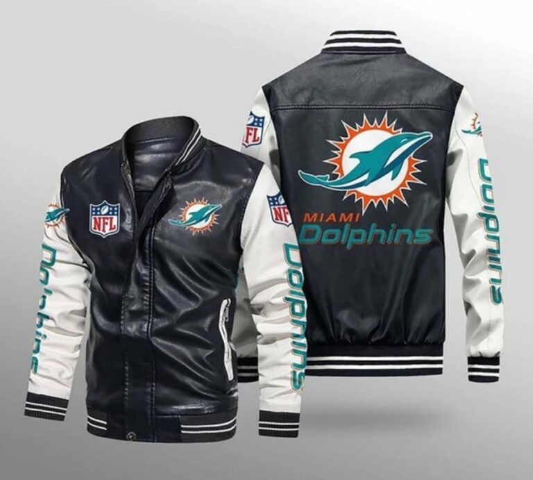 Miami Dolphins leather jacket