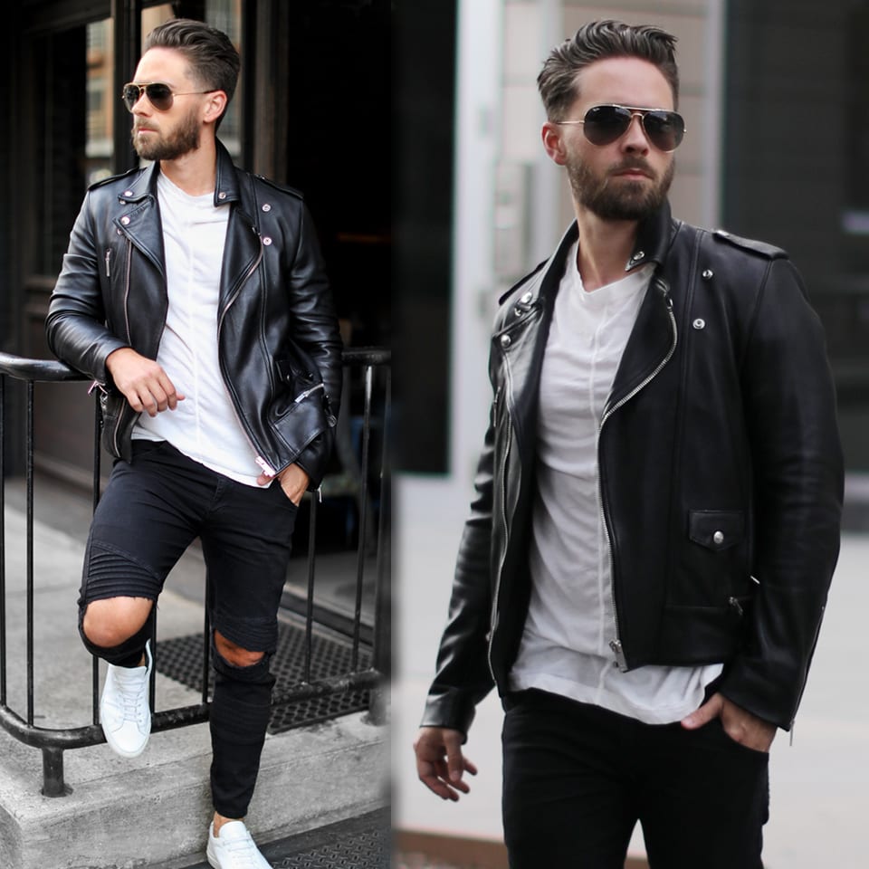 Stylish Leather Jacket Outfits for Men