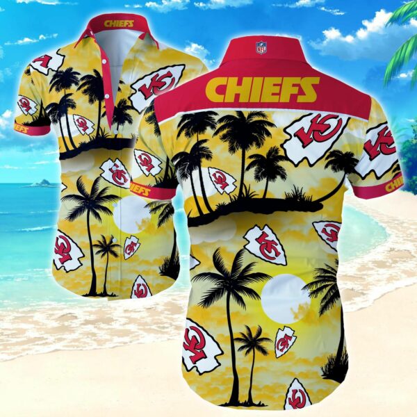 beach shirt nfl kansas city chiefs hawaiian shirt summer button up shirt for