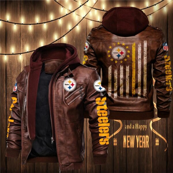 pittsburgh steelers leather jacket super stars gift for fans
